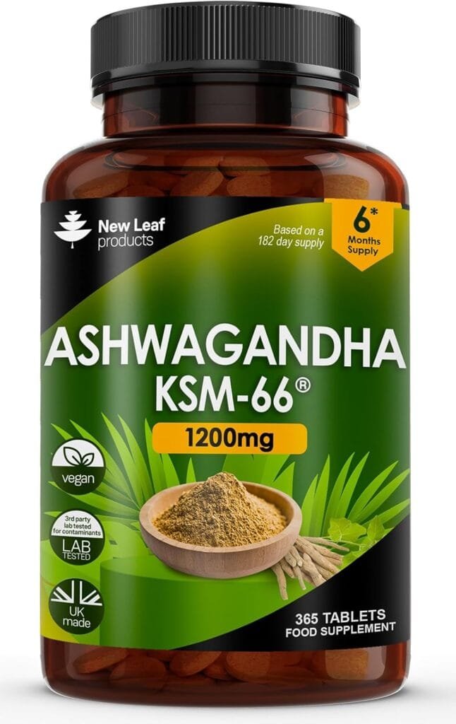 Ashwagandha KSM 66-365 (6 Months Supply) 1200mg Vegan Tablets Pure High Strength Ashwagandha Root Extract