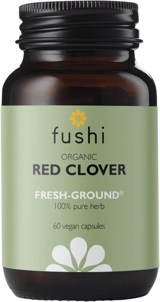 Fushi Organic Red Clover Capsules, 60 Caps | Fresh-Ground Whole Food