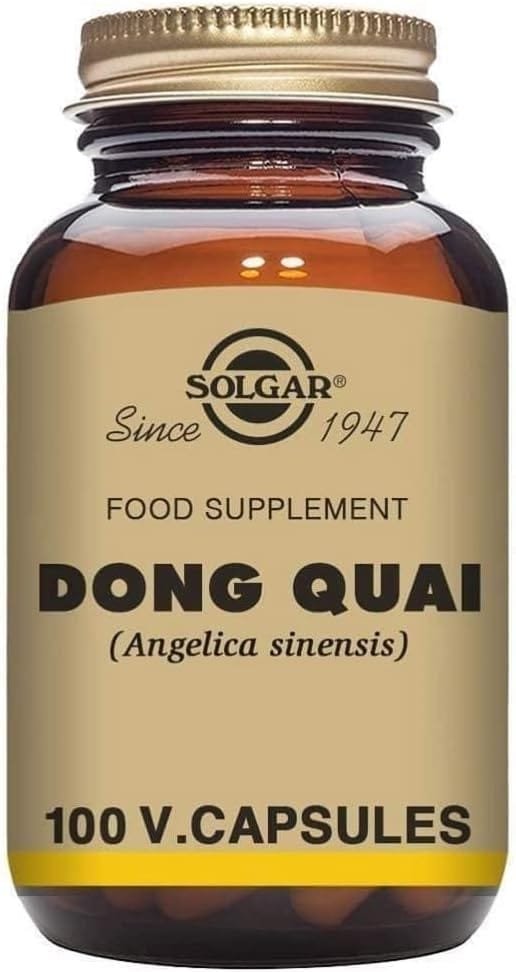 Solgar Dong Quai Vegetable Capsules - Pack of 100 - Aids Relief of Menopause and Menstrual Symptoms - Female Ginseng