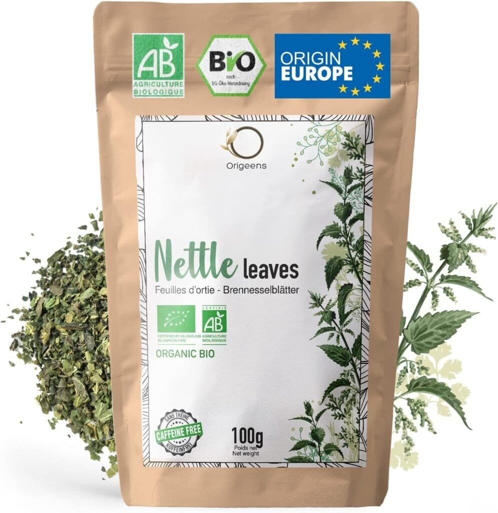 ORIGEENS ORGANIC NETTLE TEA 100g | Organic stinging nettle leaf tea, detox, draining and remineralising herbal tea