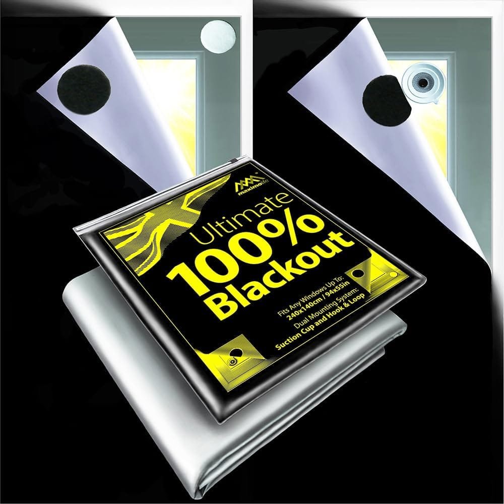 A MaximoLife Ultimate 100% Blackout Blind.